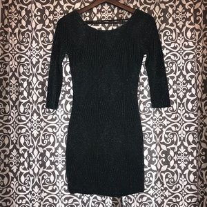 Emerald green body con dress